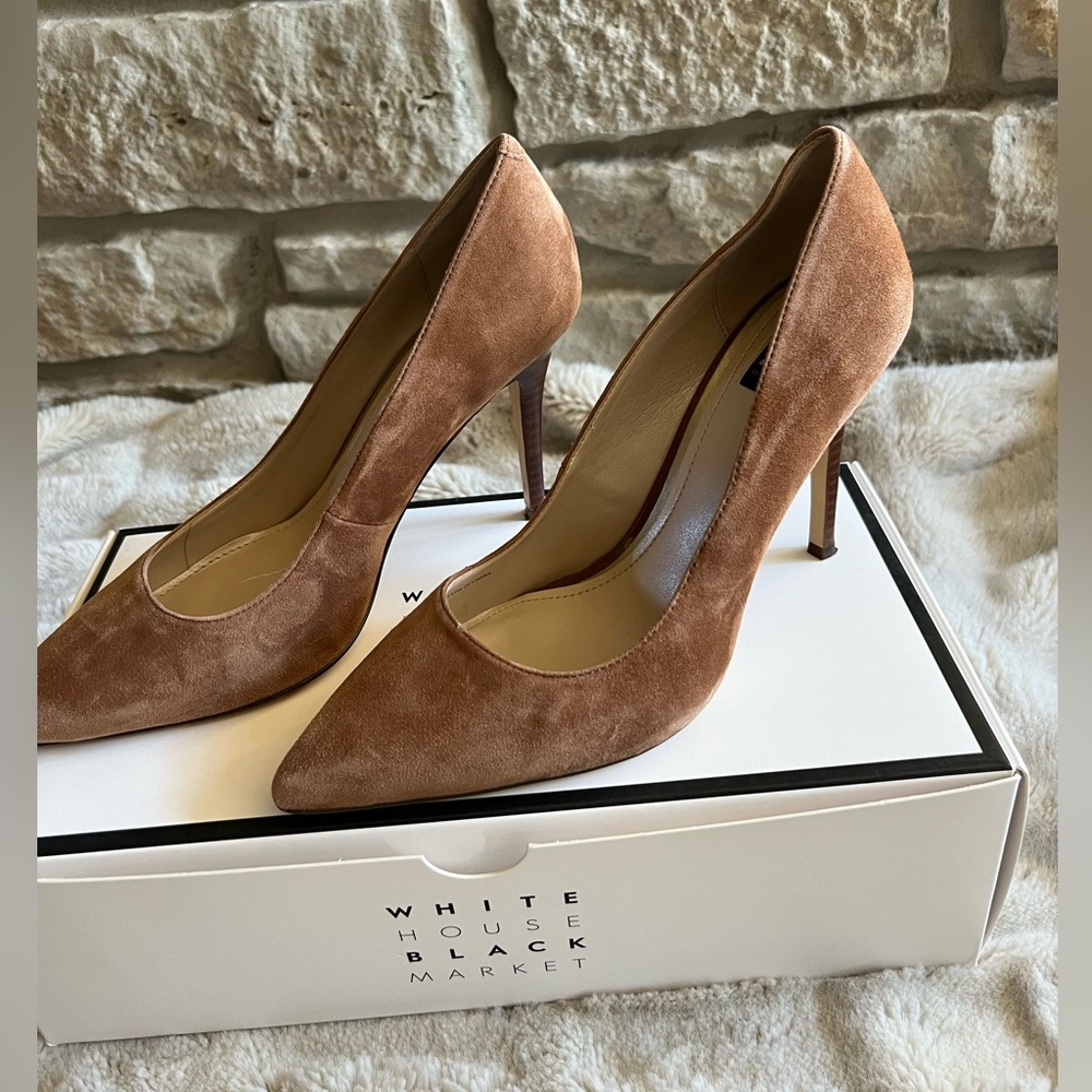 WHBM Olivia Heels Candied Walnut - Size 7